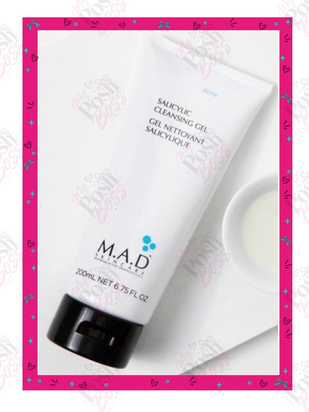2/$40 M.A.D Skincare Salicylic Cleansing Gel - White Bottle